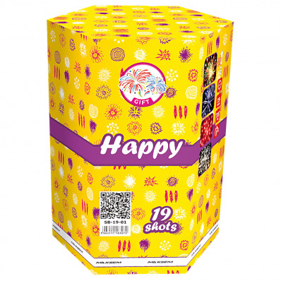 Салют "Happy" -  19 залпов, 1,2" калибр